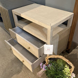Celine 2-Drawer NIGHTSTAND Light Ash/Gold 28w17d27h