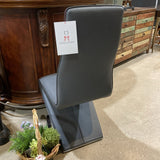 Chintaly Imports Contemporary Faux Leather Z-Chair DINING CHAIRS Gray 18w20d40h