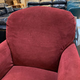 Traditional Velvet Roll Arm LOUNGE CHAIRS Red 36w38d39h
