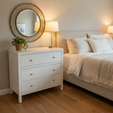 Celine 3-Drawer DRESSERS/CHESTS White/Gold 34w18d33h