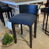 The Delancey Italian Brushed Wool Counter Height BAR/COUNTER STOOL 18w20d33h