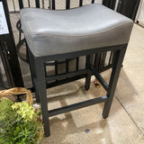 Bonded Leather Counter Height BAR/COUNTER STOOL Gray 17w13d25h