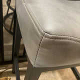 Bonded Leather Counter Height BAR/COUNTER STOOL Gray 17w13d25h