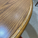 Traditional Double Pedestal Oak w/ Two 12" Leaves DINING TABLE 60w40d30h