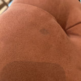 Restoration Hardware Suede Side Chair w/ Patterned Back DINING CHAIRS Rust 24w22d39h