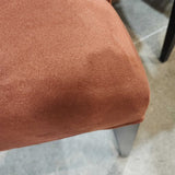 Restoration Hardware Suede Side Chair w/ Patterned Back DINING CHAIRS Rust 24w22d39h