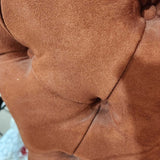 Restoration Hardware Suede Side Chair w/ Patterned Back DINING CHAIRS Rust 24w22d39h