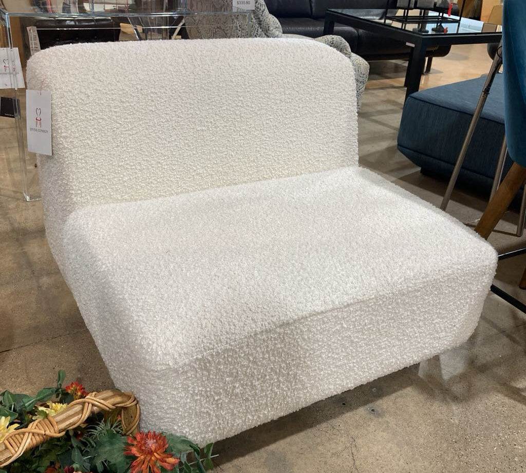 CB2 Terrain Boucle CHAIR Off White 37Wx37Dx28H