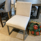Universal Furniture Modern Carter Linen w/ Ribbed Backing DINING CHAIRS Gray 20Wx25Dx34H