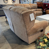 Textured Chenille Manual Recliner LOVE SEAT Tan 56Wx38Dx40H