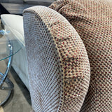 Textured Chenille Manual Recliner SOFA Tan 82W40Dx38H
