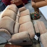 Textured Chenille Manual Recliner SOFA Tan 82W40Dx38H