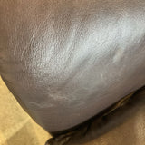 5pc Rounded L-Shape Vegan Leather SECTIONAL Espresso 94Wx94Wx35Dx36H