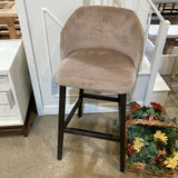 Classic Concepts Inc. Upholstered Velvet Bar Height BAR/COUNTER STOOL Pink 20w17d39h