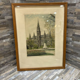 Framed Vienna City Hall Print ART WORK 13x17