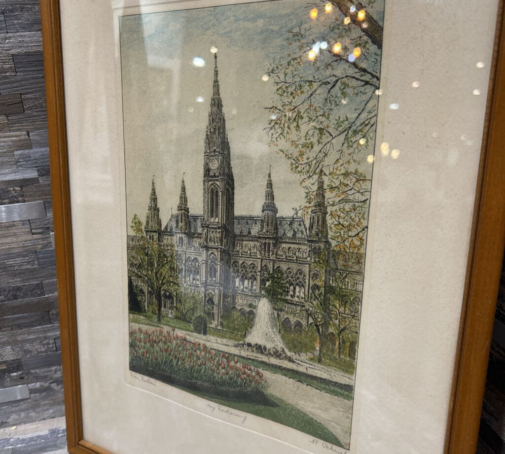 Framed Vienna City Hall Print ART WORK 13x17