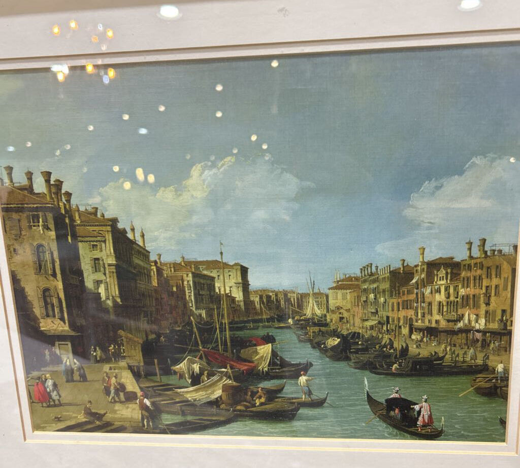 Framed Classic Canaletto Style Venice Grand Canal ART WORK 22x19