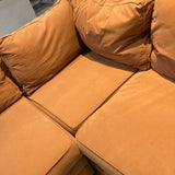 Ethan Allen Traditional Fabric L-Shape Roll-Arm SECTIONAL Terracotta 88w88d30h