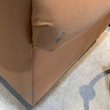 Ethan Allen Traditional Fabric L-Shape Roll-Arm SECTIONAL Terracotta 88w88d30h