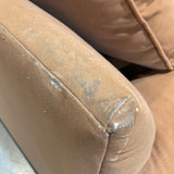 Ethan Allen Traditional Fabric L-Shape Roll-Arm SECTIONAL Terracotta 88w88d30h
