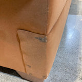 Ethan Allen Traditional Fabric L-Shape Roll-Arm SECTIONAL Terracotta 88w88d30h
