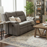 Southern Motion Inc. Microfiber Manual Reclining Loveseat RECLINERS Slate Gray 59w35d37h