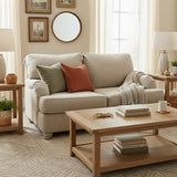 2-Seat Fabric Curve Arm LOVE SEAT 64w40d39h