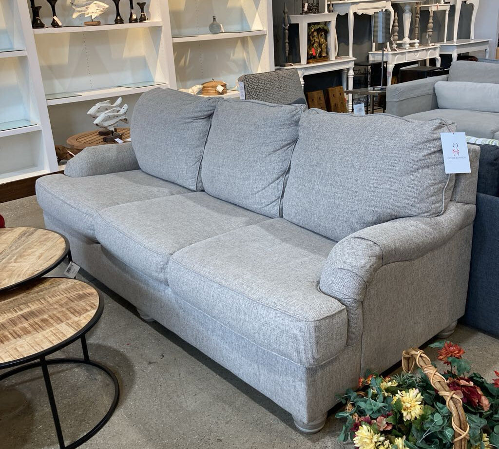 3-Seat Fabric Curve Arm SOFA 88w40d39h