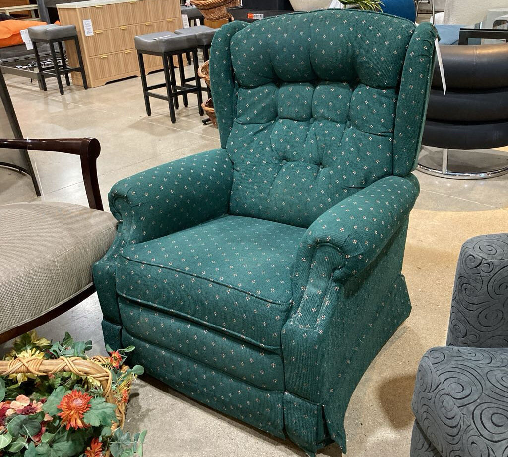 Floral Patterned Button Tufted Rocker Manual Recliner RECLINERS 32w32d38h