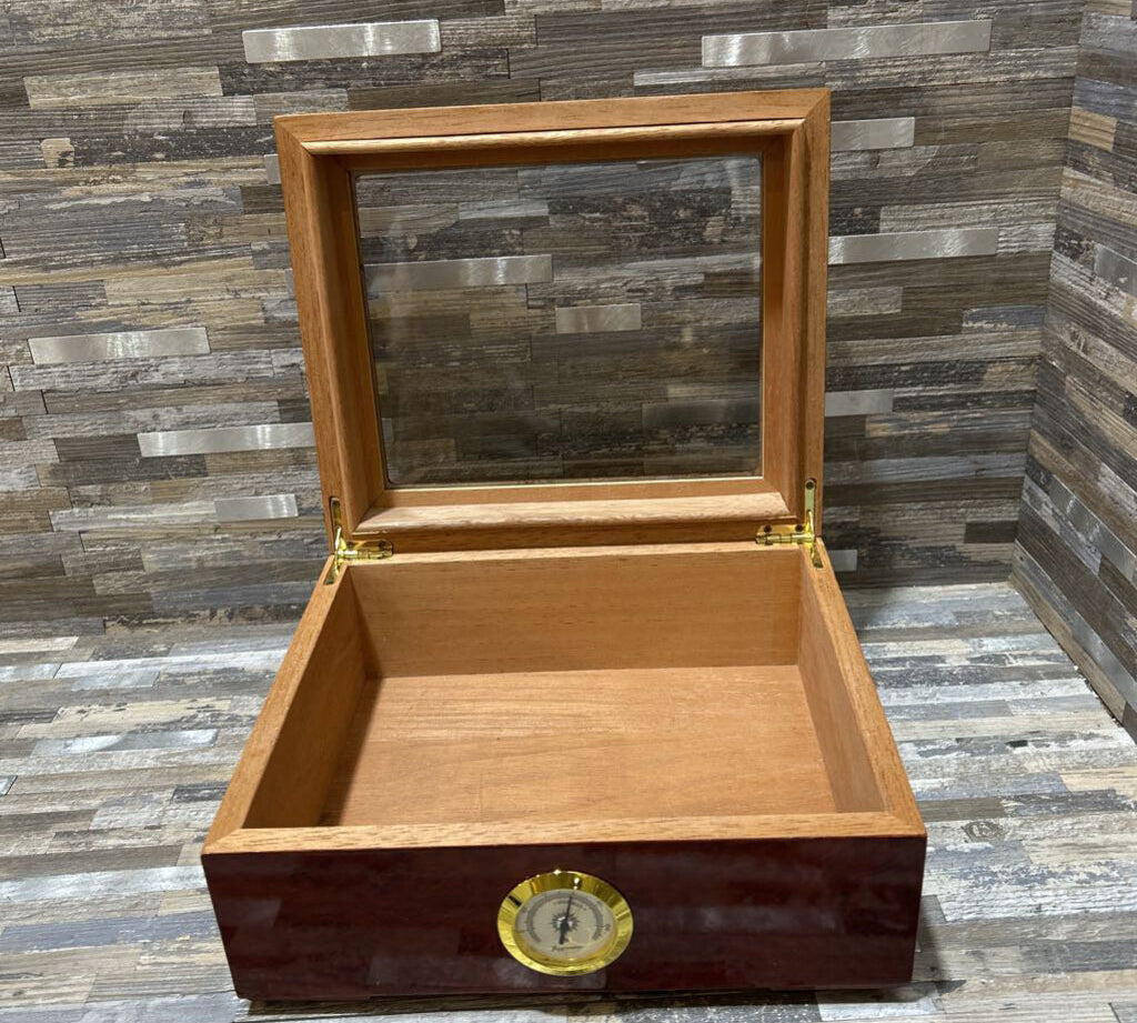 Burl Finish Humidor ACCESSORIES 10w9d5h