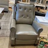 Abbyson Leather Pushback w/ Nailhead Trim RECLINERS Gray 34w32d40h