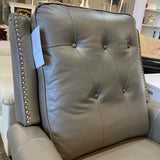 Abbyson Leather Pushback w/ Nailhead Trim RECLINERS Gray 34w32d40h