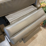 Abbyson Leather Pushback w/ Nailhead Trim RECLINERS Gray 34w32d40h