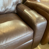 Robb & Stucky L-Shaped Leather SECTIONAL Mocha 111Wx87x36Dx32H
