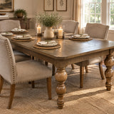 Plank Style Top w/ Turned Legs DINING TABLE 72w42d30h