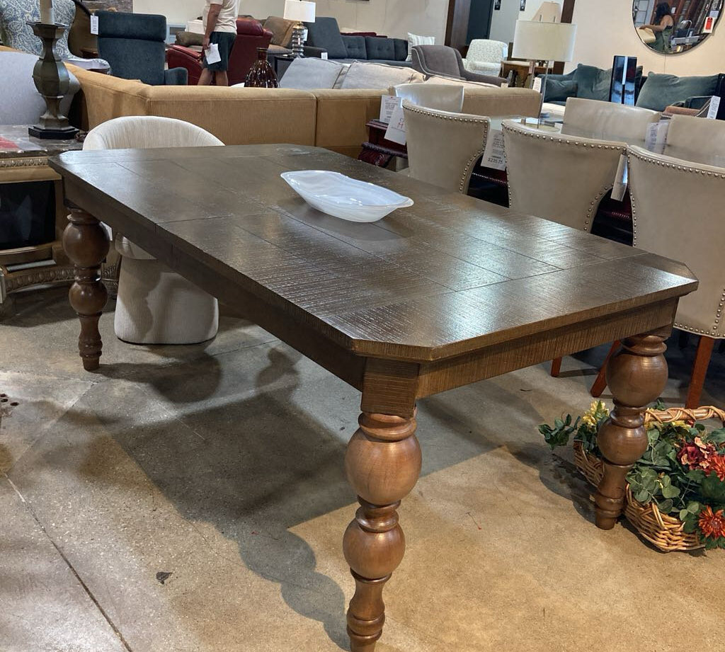 Plank Style Top w/ Turned Legs DINING TABLE 72w42d30h