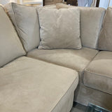 Younger Furniture L-Shaped Chenille SECTIONAL Almond 109Wx109x38Dx32H
