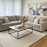 Younger Furniture L-Shaped Chenille SECTIONAL Almond 109Wx109x38Dx32H