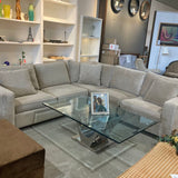 Younger Furniture L-Shaped Chenille SECTIONAL Almond 109Wx109x38Dx32H