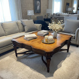 Wood French Baroque Style Marquestry COFFEE/COCKTAIL TABLE 48Wx21H