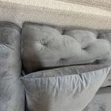 Chesterfield Style Velvet SOFA Gray 81w34d29h