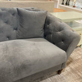 Chesterfield Style Velvet SOFA Gray 81w34d29h