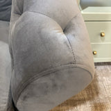 Chesterfield Style Velvet SOFA Gray 81w34d29h