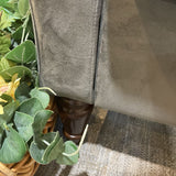 Chesterfield Style Velvet SOFA Gray 81w34d29h