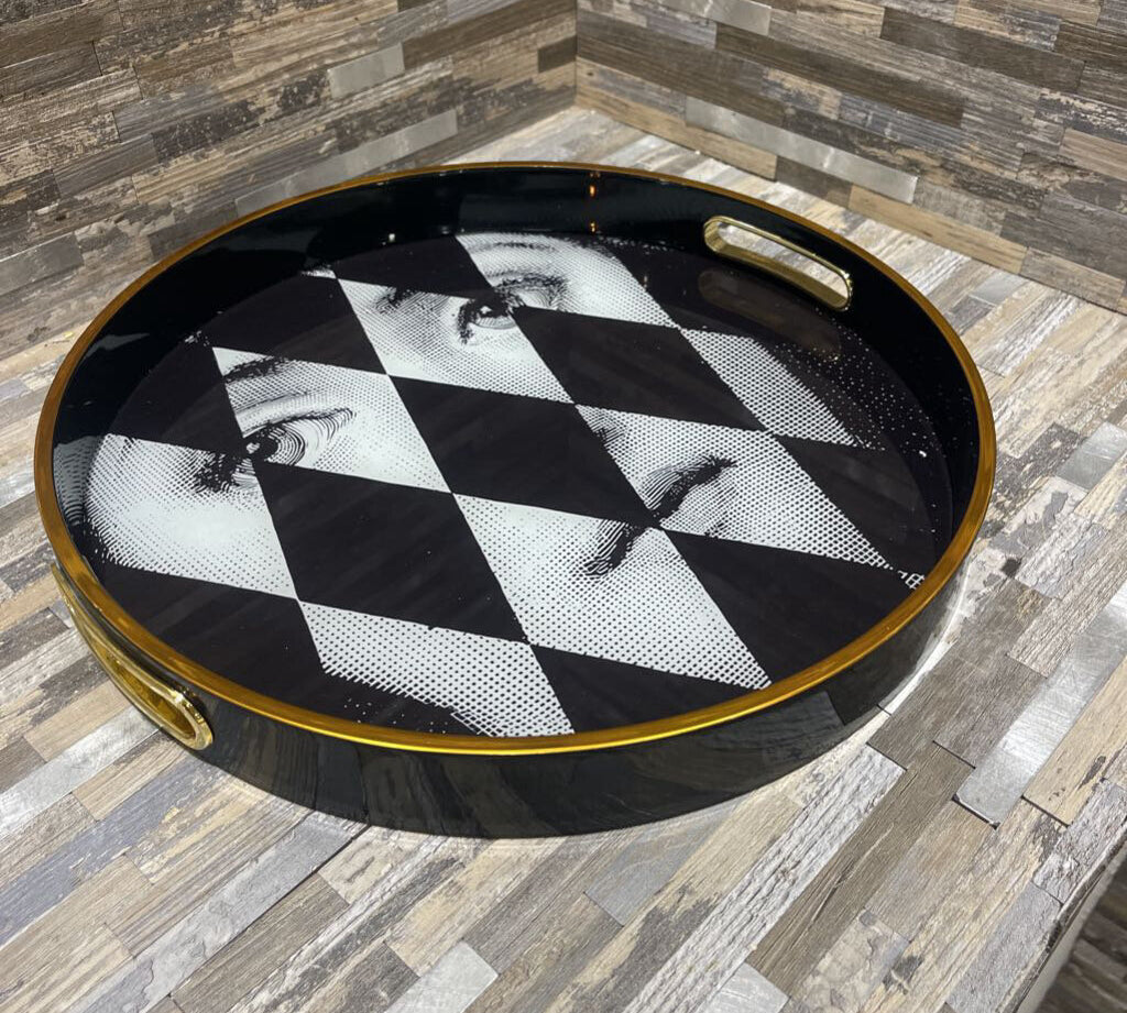Graphic Harlequin Face Tray ACCESSORIES 13.5Wx1.5H