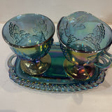 3pc Carnival Indiana Glass ACCESSORIES 9Wx5Dx4.5H