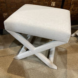 X-Cross Talc Linen BENCH 21w18d19h
