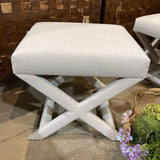 X-Cross Talc Linen BENCH 21w18d19h