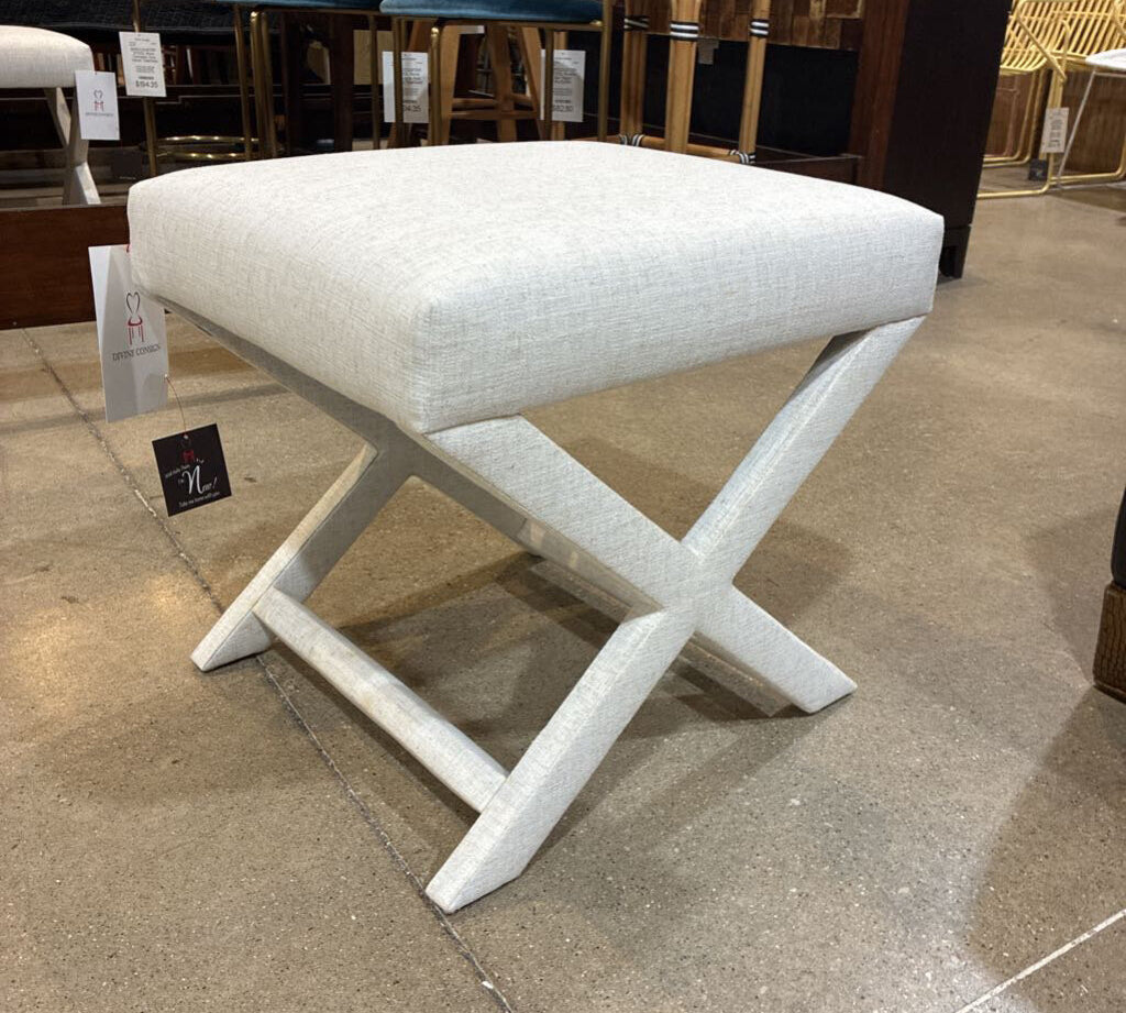 X-Cross Talc Linen BENCH 21w18d19h