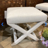 X-Cross Talc Linen BENCH 21w18d19h